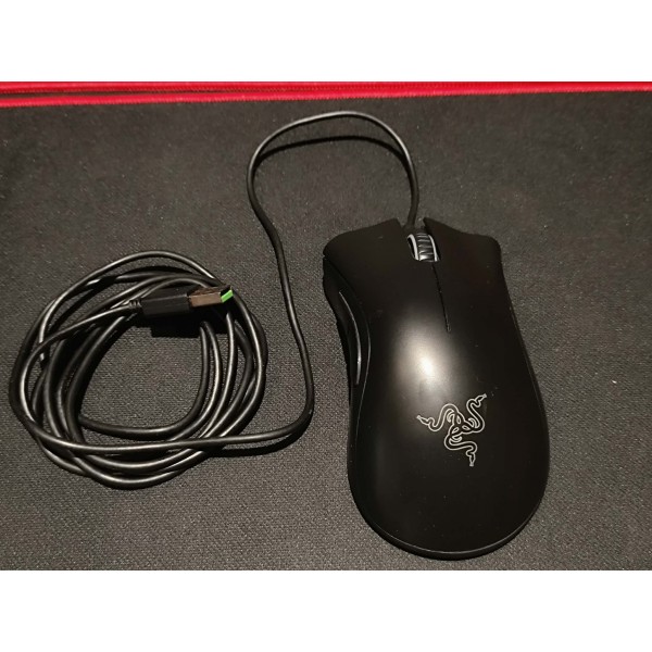 Μεταχειρισμένο Gaming Mouse Razer DeathAdder Essential 6400 DPI USB Μαύρο με Πράσινο Φωτισμό | Μεταχειρισμένα Parts Υπολογιστών | Μεταχειρισμένα και refurbished |