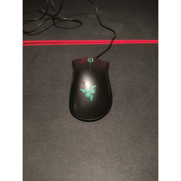 Μεταχειρισμένο Gaming Mouse Razer DeathAdder Essential 6400 DPI USB Μαύρο με Πράσινο Φωτισμό | Μεταχειρισμένα Parts Υπολογιστών | Μεταχειρισμένα και refurbished |