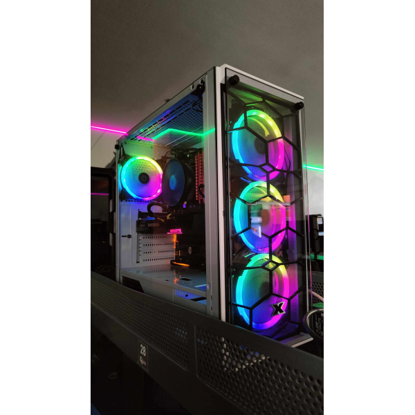 GNET Μεταχειρισμένο gaming PC Build Xigmatek Venom X Arctic Intel Core i5-9600K, RTX 3060 12GB, RAM 16 GB, SSD 250 GB  - Gnet