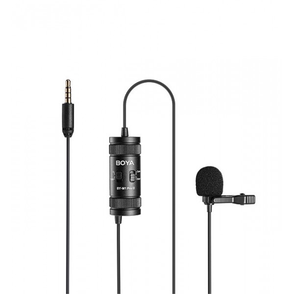 BOYA BY-M1 Pro II wired mic Professional lavalier mic - jack 6m cable Camera Smartphone Tablet - BOYA