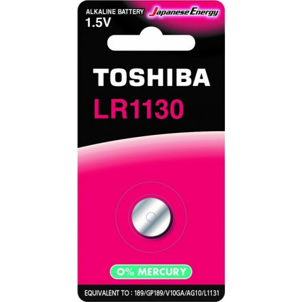 Toshiba LR1130 Αλκαλική Μπαταρία Ρολογιών 1.5V 1τμχ - Home Garden Hobby