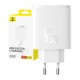 Baseus Φορτιστής Χωρίς Καλώδιο με Θύρα USB-A και 2 Θύρες USB-C 65W Power Delivery / Quick Charge 3.0 Λευκός (Cube Pro) |  |  |