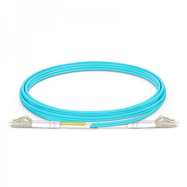 LC UPC to LC UPC Duplex OM3 Multimode Riser (OFNR) 2.0mm Fiber Optic Patch Cable, 2m (7ft) - fs.com