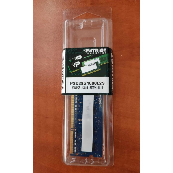 Μνήμη για Laptop Patriot 8GB DDR3 SO-DIMM με Ταχύτητα 1600  - Patriot