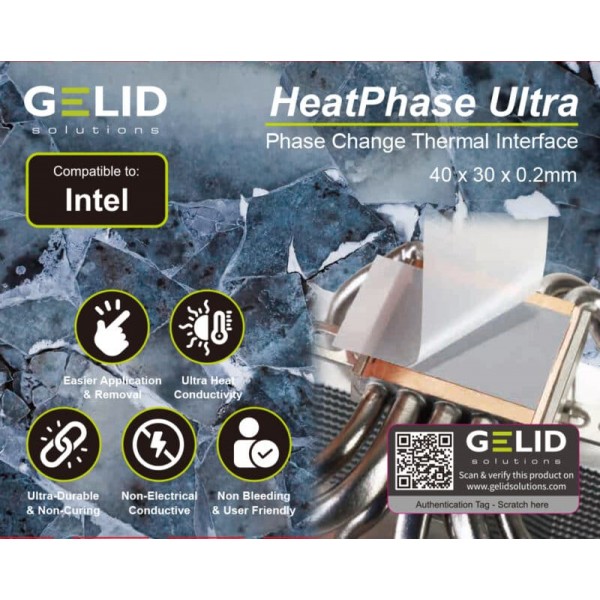 Gelid HeatPhase Ultra  For Intel Cpu (PH-GC-02-I) - Ψύκτρες - Ανεμιστηράκια - Thermal pad / paste