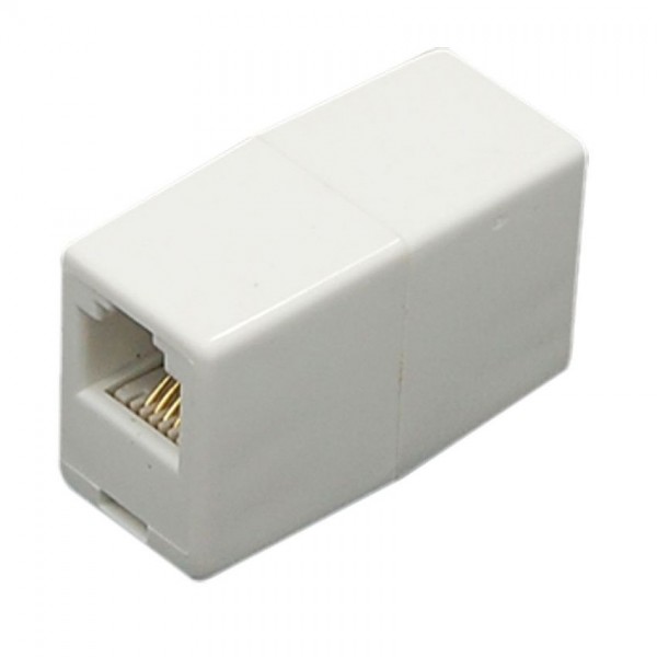 POWERTECH τηλεφωνικό εξάρτημα μούφα CAB-T021, 6p4c, RJ11, μπεζ - Powertech