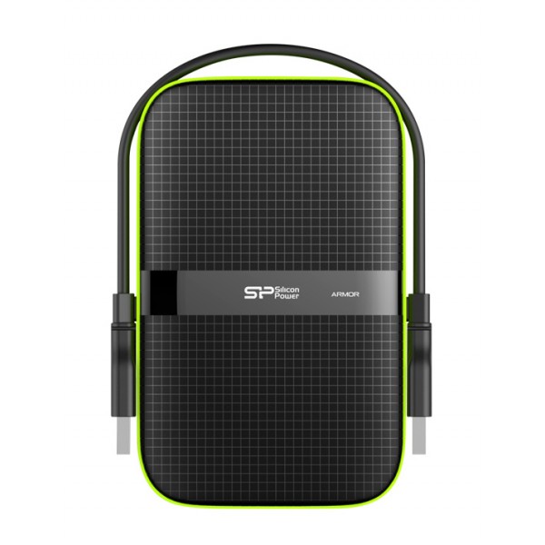SILICON POWER εξωτερικός HDD Armor A60, 1TB, USB 3.2, πράσινος