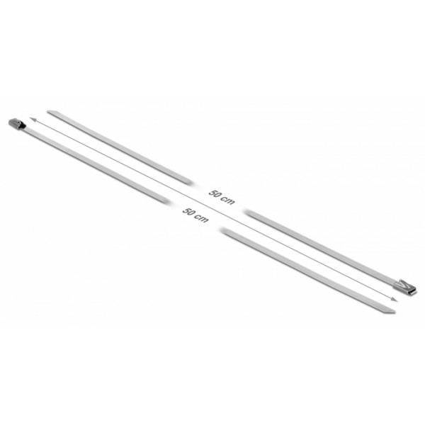 DELOCK μεταλλικός σφιγκτήρας καλωδίων 18770, 500x4.6mm, 10τμχ - DeLock