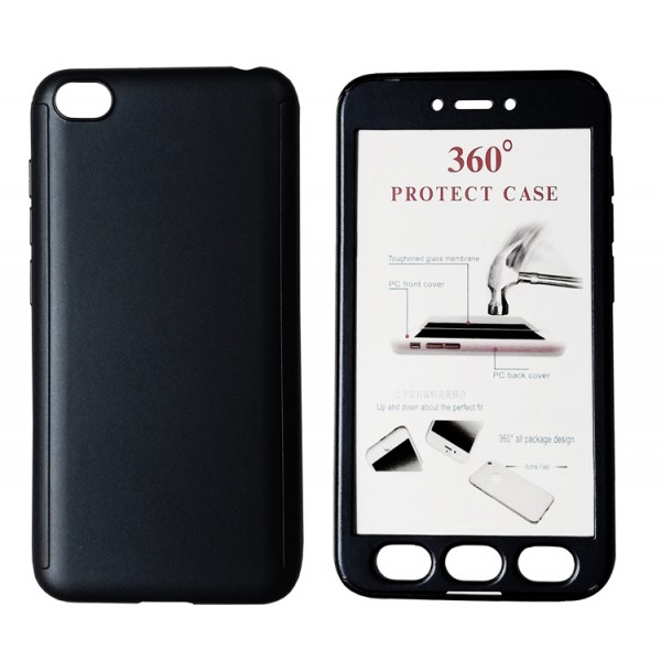 POWERTECH Θήκη Body 360° με Tempered Glass για Xiaomi Redmi Go, μαύρη - Powertech