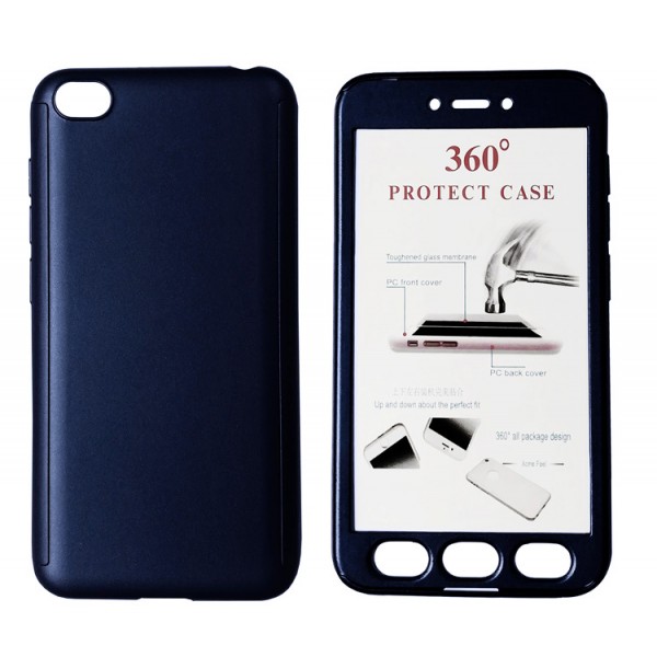 POWERTECH Θήκη Body 360° με Tempered Glass για Xiaomi Redmi Go, μπλε - Powertech