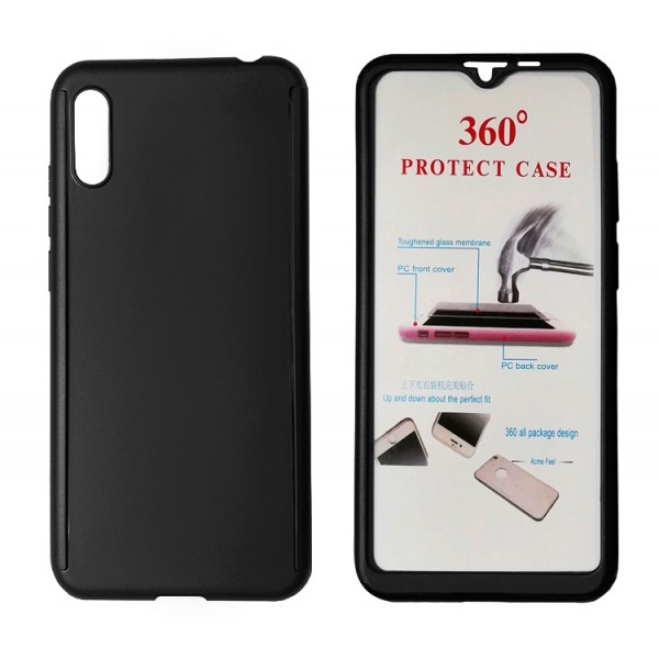POWERTECH Θήκη Body 360° Tempered Glass, Huawei Y5 2019/Honor 8S, μαύρη - Powertech