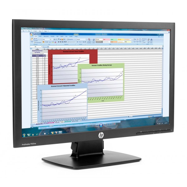HP used οθόνη P222VA LED, 21.5" Full HD, VGA/DisplayPort, Grade B - Νέα & Ref PC