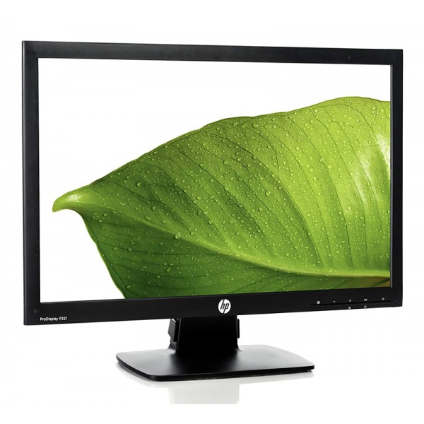 HP used οθόνη P221 LED, 21.5" Full HD, VGA/DVI, Grade B - Νέα & Ref PC