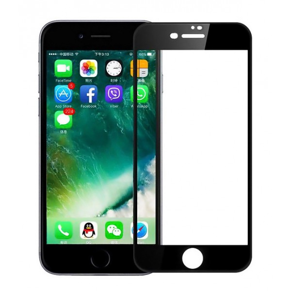 POWERTECH Tempered Glass 5D Full Glue για iPhone 8 Plus, Black - Powertech