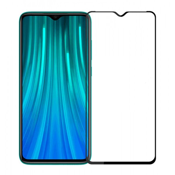POWERTECH Tempered Glass 5D, Full Glue, Xiaomi Redmi Note 8, μαύρο - Tempered Glass