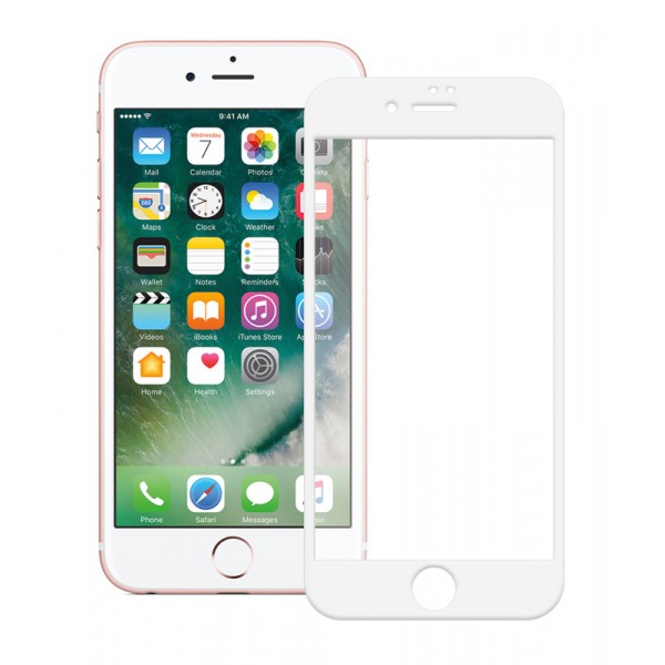POWERTECH Tempered Glass 5D Full Glue για iPhone 8, White - Powertech