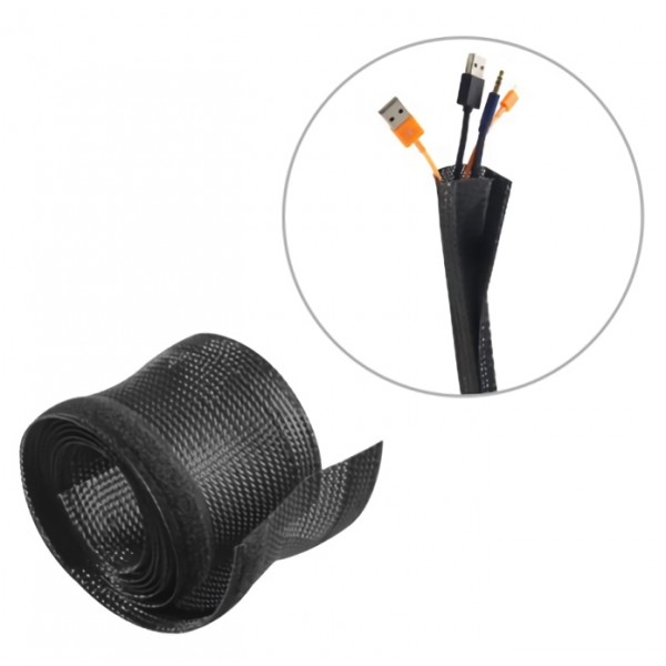 BRATECK πλέγμα καλωδίων τύπου Flex Wrap VS-85, 100x8.5cm, μαύρο - Σύγκριση Προϊόντων