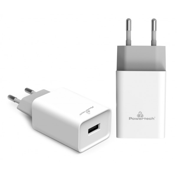 POWERTECH φορτιστής τοίχου PT-780, USB QC 3.0, 20W, 4A, λευκός - Αξεσουάρ Κινητών