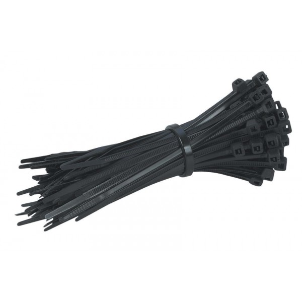 POWERTECH Δεματικά καλωδίων TIES-005, 150x3mm, μαύρα, 100τμχ - Τακτοποίηση Καλωδίων