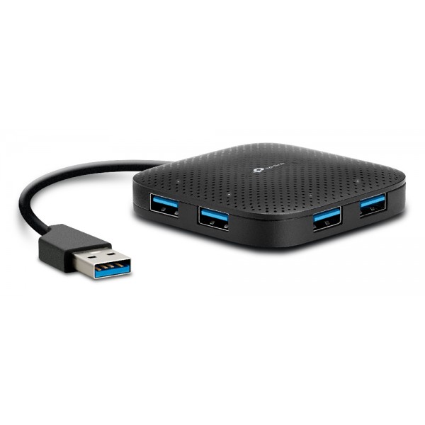 TP-LINK USB hub UH400, 4x θυρών, 5Gbps, USB σύνδεση, μαύρο, Ver. 3.0 - tp-link