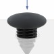 DELOCK Πλαστική τάπα 60187 για κάλυψη οπών, 15x14.5mm, μαύρη, 10τμχ