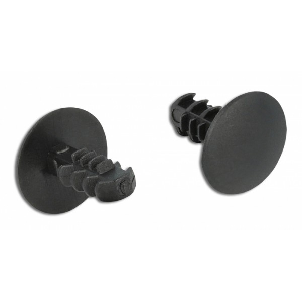 DELOCK Πλαστική τάπα 60188 για κάλυψη οπών, 8.7x9.6mm, μαύρη, 10τμχ