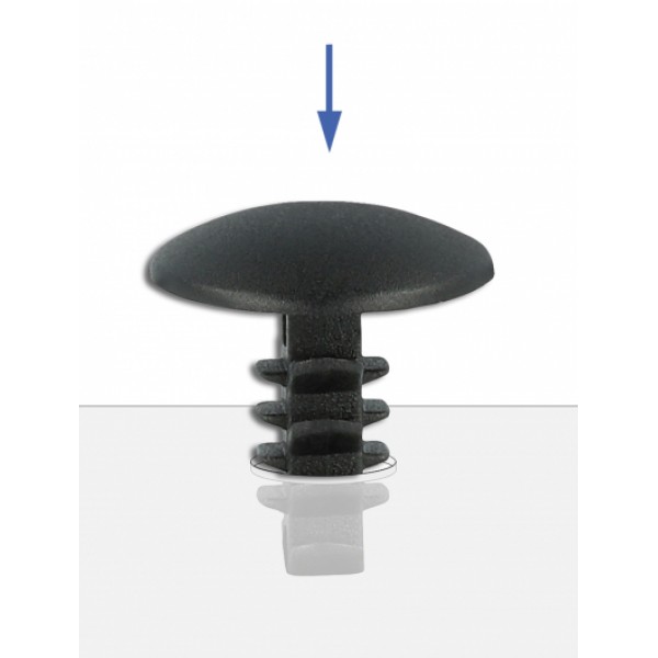 DELOCK Πλαστική τάπα 60188 για κάλυψη οπών, 8.7x9.6mm, μαύρη, 10τμχ - DeLock