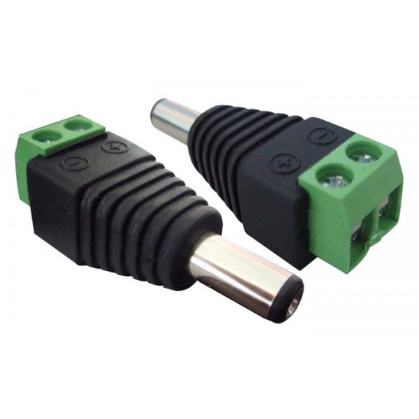 Βύσμα τροφοδοσίας DC αρσενικό ST-DC05, 5.5 x 2.1mm, σε κλέμα, 5 τμχ - Παρελκόμενα