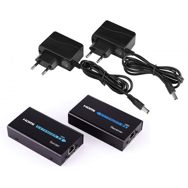 POWERTECH HDMI video extender CAB-H115 μέσω καλωδίου RJ45, 1080p, 60m - KVM - Μετατροπείς