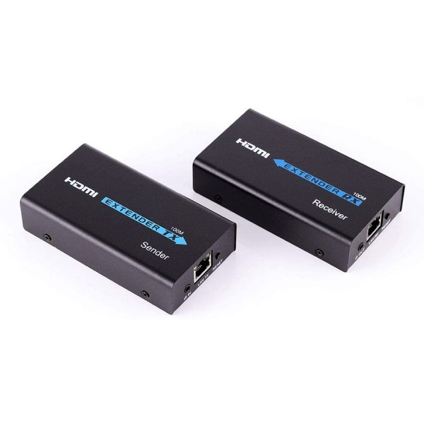 POWERTECH HDMI video extender CAB-H115 μέσω καλωδίου RJ45, 1080p, 60m - KVM - Μετατροπείς