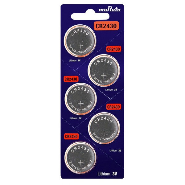 MURATA Μπαταρία λιθίου CR2430, 3V, 5τμχ - Μπαταρίες Λιθίου