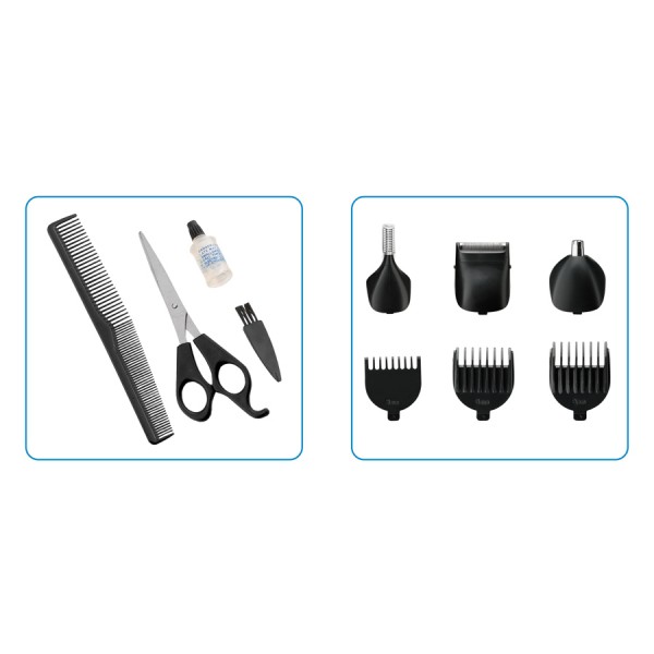 BRUNO Κουρευτική μηχανή 4 σε 1 BRN-0023, wet & dry, 6 εξαρτήματα, μαύρη - Προσωπική Περιποίηση