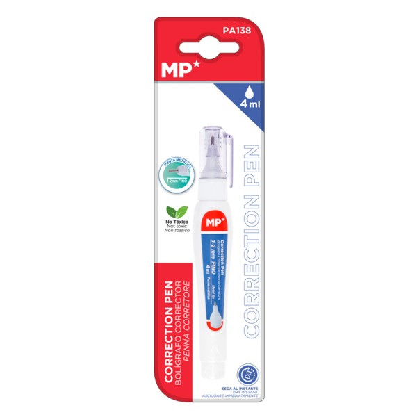 MP Διορθωτικό υγρό σε στυλό ακριβείας PA138, 1.2mm, 4ml - Γραφική Ύλη
