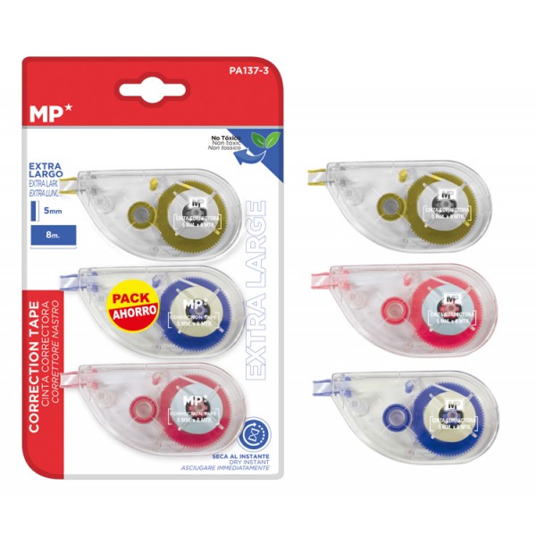 MP διορθωτική ταινία PA137-3, 5mm x 8m, σετ 3τμχ - Αναλώσιμα - Είδη Γραφείου