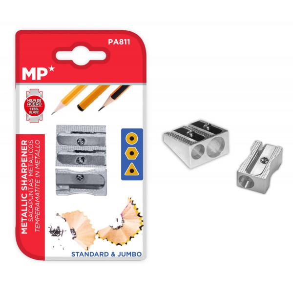 MP σετ μεταλλικές ξύστρες PA811, 25mm, ασημί - Αναλώσιμα - Είδη Γραφείου