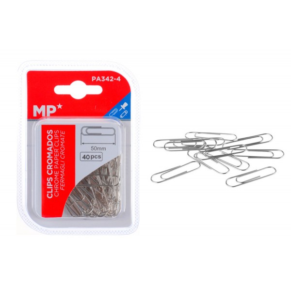 MP μεταλλικοί συνδετήρες PA342-4, 50mm, 40τμχ, ασημί - Αναλώσιμα - Είδη Γραφείου