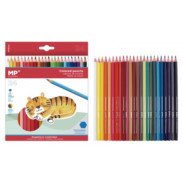 MP χρωματιστές ξυλομπογιές PP804, 24τμχ - Γραφική Ύλη