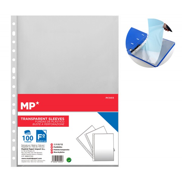 MP διαφάνειες PC003, 23x31.5cm, 100τμχ - Γραφική Ύλη