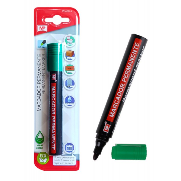 MP ανεξίτηλος μαρκαδόρος PE486-4, 2-3mm, πράσινος - Γραφική Ύλη