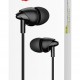 USAMS earphones με μικρόφωνο EP-39, 3.5mm σύνδεση, Φ10mm, 1.2m, μαύρα