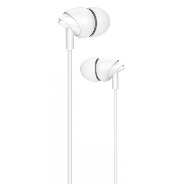 USAMS earphones με μικρόφωνο EP-39, 3.5mm σύνδεση, Φ10mm, 1.2m, λευκά - Ακουστικά - Bluetooth