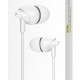 USAMS earphones με μικρόφωνο EP-39, 3.5mm σύνδεση, Φ10mm, 1.2m, λευκά