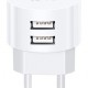 USAMS φορτιστής τοίχου T20, 2x USB, 2.1A, λευκός