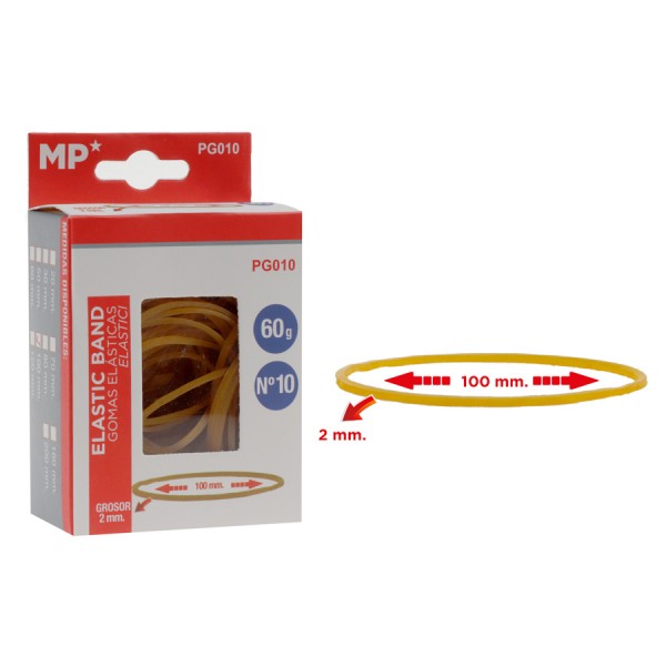 MP λαστιχάκια συσκευασίας PG010 σε κουτί, No10, 2x100mm, 60g - Αναλώσιμα - Είδη Γραφείου