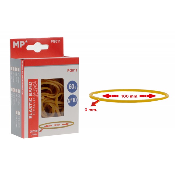 MP λαστιχάκια συσκευασίας PG011 σε κουτί, No10, 3x100mm, 60g - Αναλώσιμα - Είδη Γραφείου