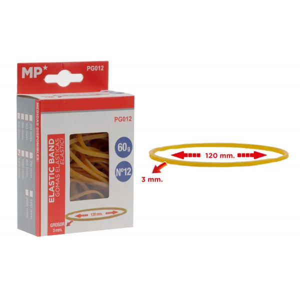 MP λαστιχάκια συσκευασίας PG012 σε κουτί, No12, 3x120mm, 60g - Αναλώσιμα - Είδη Γραφείου