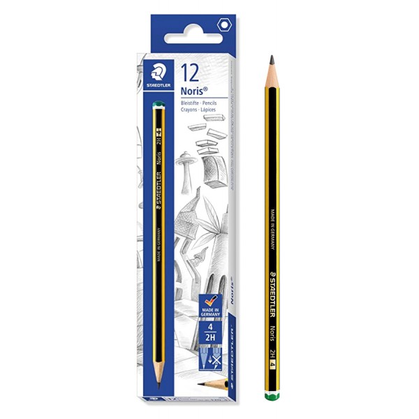 STAEDTLER ξύλινο μολύβι Noris 120-4, εξάγωνο, 2Η4, 12τμχ - Γραφική Ύλη