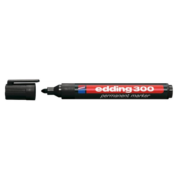 EDDING ανεξίτηλος μαρκαδόρος 300, 1.5-3mm, επαναγεμιζόμενος, μαύρος - Αναλώσιμα - Είδη Γραφείου