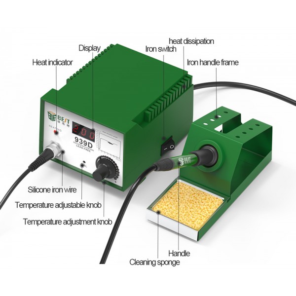 BEST Soldering station BST-939D, 90W, 200-480°C - Συγκόλληση