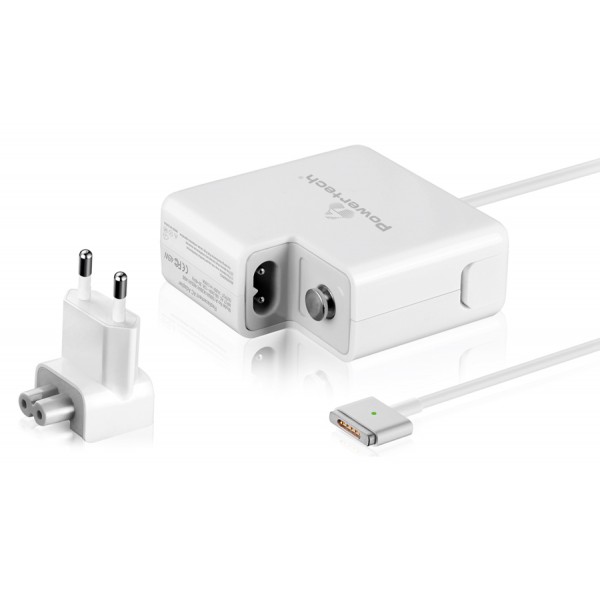 POWERTECH τροφοδοτικό laptop PT-836 για Apple Macbooks, 45W, λευκό - Περιφερειακά